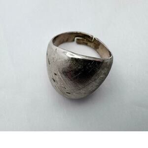 Vintage 70s Modernist Sterling Silver DOME PINKY RING Size 2.5 Florentine